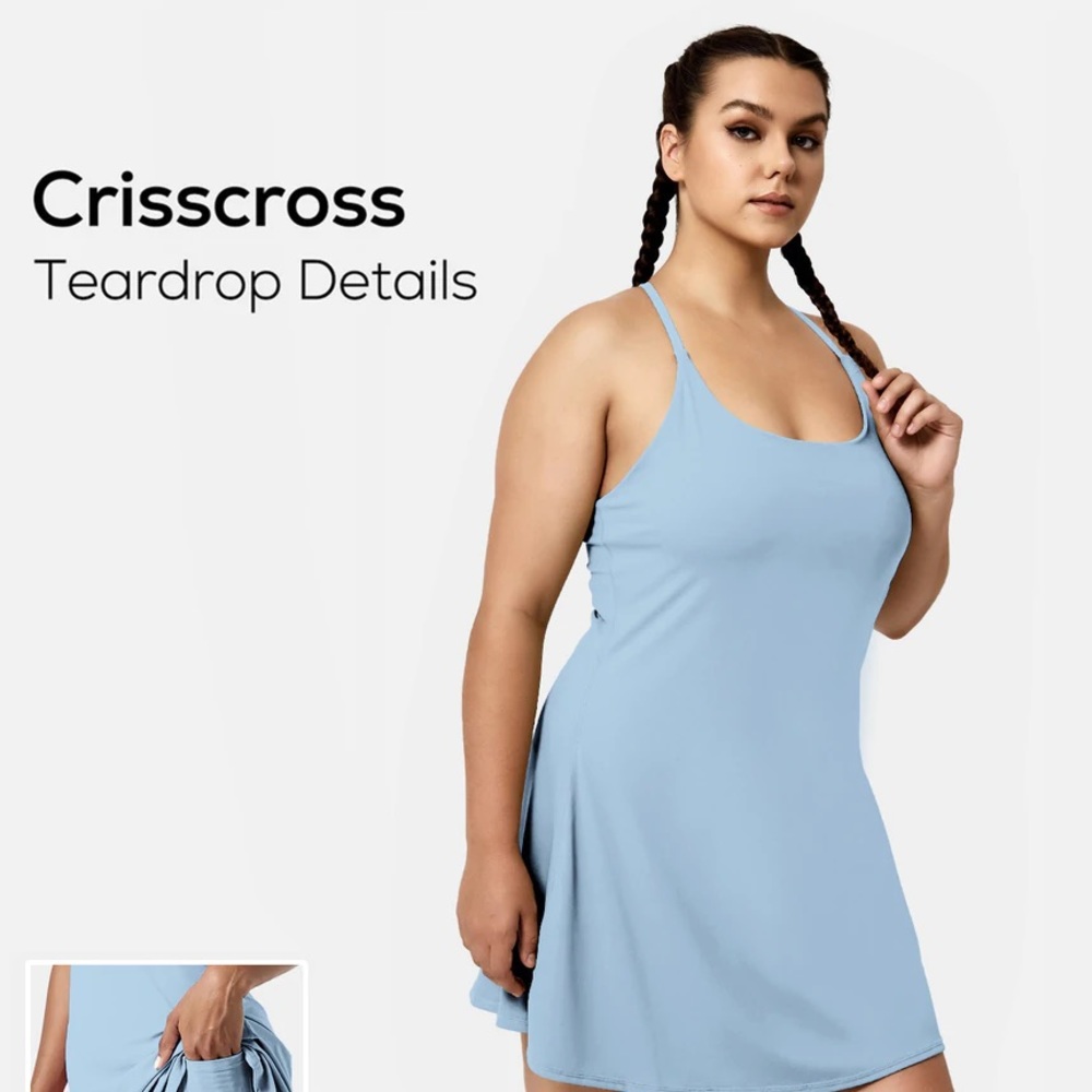 NWT Halara Everyday Cloudful Air Plus Size Workout Dress- Euphoria Air
